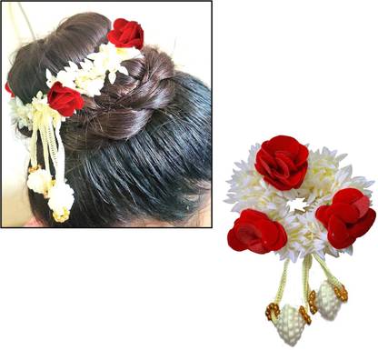 HSG White mogra gajra with latkan Bun