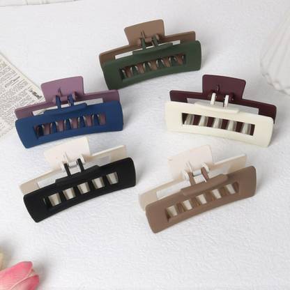 Alucia large dual shade multicolor matte korean style clip Hair Claw