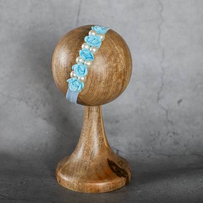Joy's Creations Serenity Pearl Soft elastic with Finest Quality Material for Girl (Sky Blue) Head Band