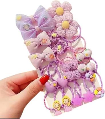 HONEY ACCESSORIES 20PC PURPLE hair accessories girls rubberband flower hair ring rubberband Rubber Band