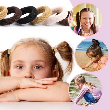 SUNRING Hair Ties Soft Ponytail Holders Hair Style Making Elastic Bands in brown Rubber Band