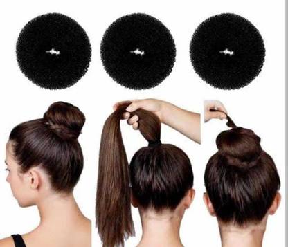 Vivalace Hair Donut Maker, Black, Pack of 2 Bun Bun