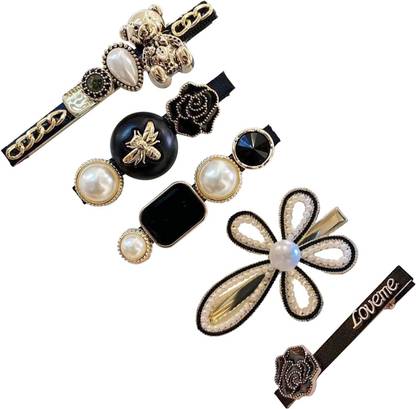 Iskrra 5pcs Elegant Korean Hair Clip Set Hair Clip