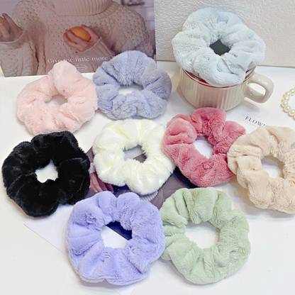 GLITZ & GLAMOUR FLUFFYSCRUNCHIES-[PACK OF 5] Rubber Band