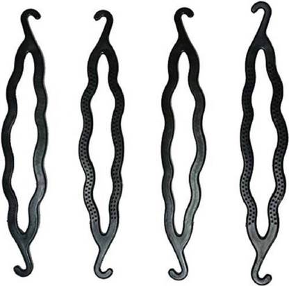 PARAM 4Pc. Set Hair Juda Maker, Braid maker, Hair styling tools combo Hair Accessory Set (Black) Bun