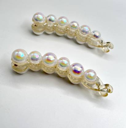 YourBlingBox 2 Pcs Large Pearl Banana Clip Hair Accessory Set