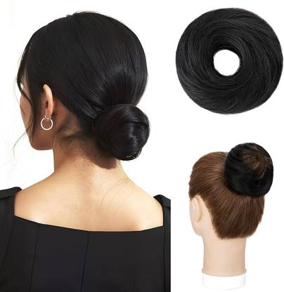 Ritzkart Hair Rubber Messy Bun Soft Hair Elastic Band Fluffy & Straight Style Bun