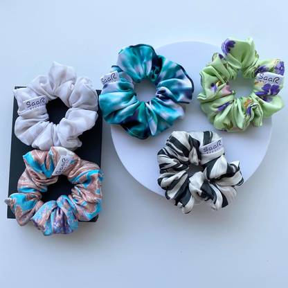 Saar Scrunchies, Hair Band Ponytail Holder, Rubber Band, Fluffy Scrunchies For Women Hair Band