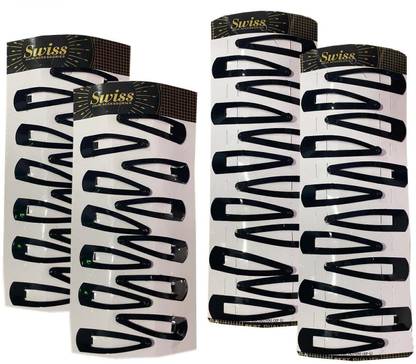 Swiss tiktik Hair Accessories Tic Tac Hair Clip 4 cm Pack of 24 + 5.5 cm Pack of 24 Tic Tac Clip