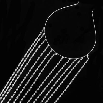 singh pretty Shine Long Tassel Rhinestone Metal 1 pcs Hair Band