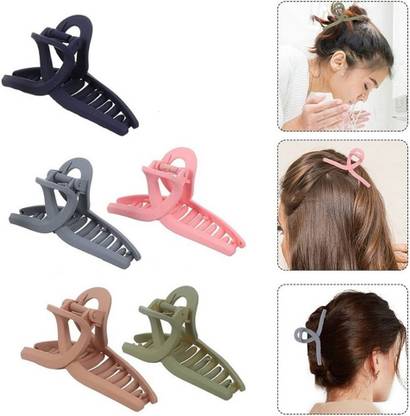 Wallmate 10Pcs Matte Hair Claw Clips Butterfly Pattern Hair Claw For Girls And Women Hair Claw
