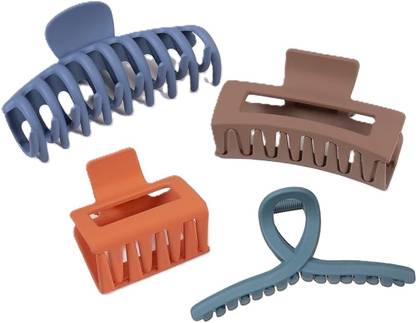 Blubby 4 Pieces Combo Hair Clutcher Hair Claw Clips for Women Girls Hair Claw