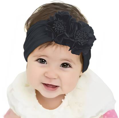 SYGA Flower Double Soft Stretchable Nylon Headband for Newborn Infant Toddlers Baby Head Band