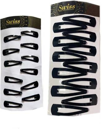 Swiss tiktik Swiss Hair Accessories Tic Tac Hair Clip 3 cm Pack of 12 + 5 cm Pack of 12 Tic Tac Clip