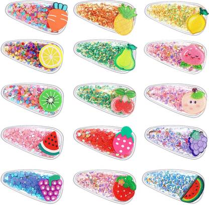VIRAMA Snap Hair Clips Elegant Glitter Hair Accessories Random Color/Design Hair Pin