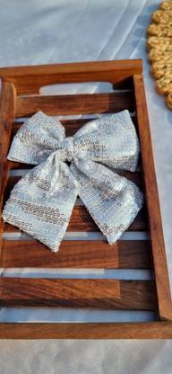Siya Stylish Sequin Embellished Pigtail Bow on Alligator Hair clip Hair Clip