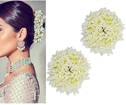 zaidi store Mogra White Gajra Bun

Gajra Hair Accessories Rubber Band Hair Band (White) Bun