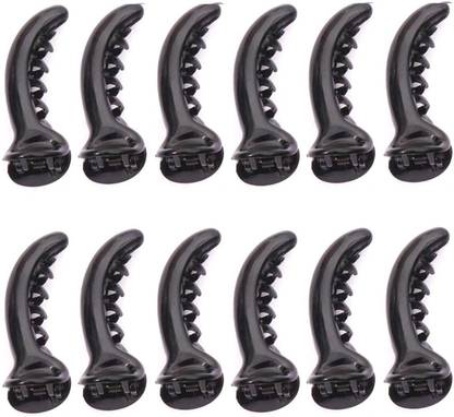 DN Creation Set of 12 Black Color Banana Hair Clutcher Mirchi Hair Clip for Women Banana Clip