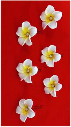 Fascinating White_Flower-007 Hair Pin