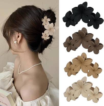 RosaStella 4Pcs Korean Style claw & Geometric Shapes,Large Size, hair clutcher for women Hair Claw