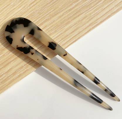 Zemania French Hair Fork Tortoise Shell U Shape Updo Hair Pins Clips for Thin Thick Hair Hair Clip