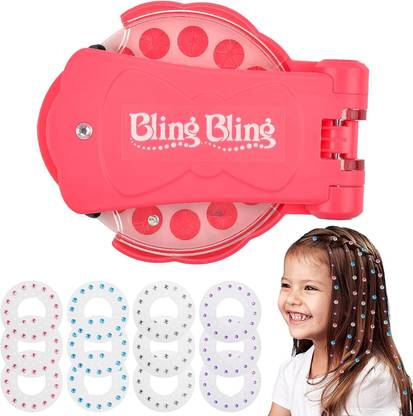 Diyansh 1pc Hair Dazzle Kids Styling Hair Gems Stapler wit 180 Gems For Girls Hair Stamp