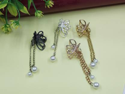 Balasundri Hair Clip For Women's 4Pcs Clips with Tassel Hair Clutcher With Latkan For Girls Hair Claw