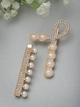 ANOUK Women Set of 2 Gold-Plated Alligator Hair Clip Hair Pin