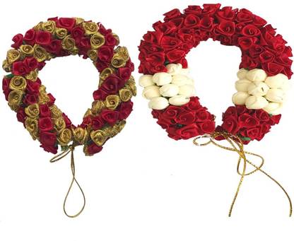 GadinFashion ™Artificial Mogra Flower Juda/Gajra Accessories Pack of-2,Multicolor Bun