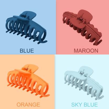 SassyTouch Large Claw Clips for Thick Hair 4.3" Big Matte Hair Claw Non-Slip Claw Jumbo Hair Clip