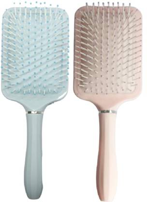 WECHARMERZ Large Square Paddle Brushes for Hair Brush Multicolour Colour Pack Of 2