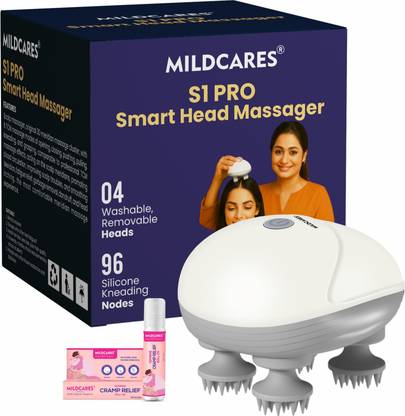 MildCares Electric Smart Scalp Massager 4 Rotating Nodes For Hair Growth | Green Pack of 1