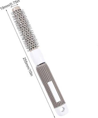URBAN BOX Round Hair Brush With Natural Boar Bristle For Blow Drying & Curling (19MM)