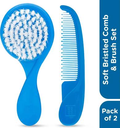 MeeMee Soft Bristled Comb & Brush Set (Blue)