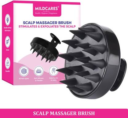 MildCares Scalp Scrubber & Exfoliator | Silicone Scalp Massager for Dandruff Removal