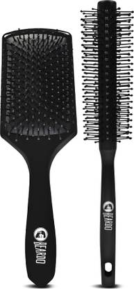 BEARDO Detangling & Roller Hair Brush Curls, Smoothening, Frizz Control, Shine, Paddle
