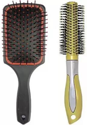 FITBYTE Hair brush and plastic Black Paddle comb For Men , Women