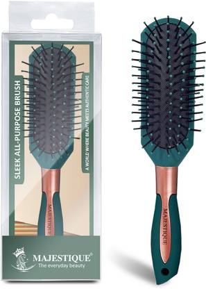 MAJESTIQUE Styling Brush For Curly Hair 7 Row Hair Brush for Separating, Shaping & Defining
