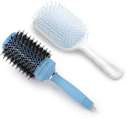 KUBER INDUSTRIES Sharp Hair Brush for Woman For All Hair Types|TGX525..-XH45BLE|Ice Blue & Blue