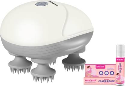 MildCares Rechargeable Scalp Massager | 4 Rotating Nodes | For Hair Growth & Stress Relief