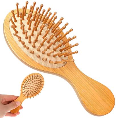XACA Mini Hair Brush, Travel Size, Soft Bristles, Anti-Dandruff, Wet & Dry
