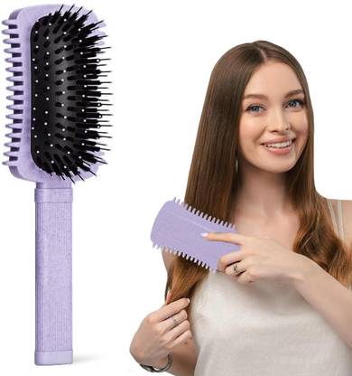 Zibuyu Volume Brush for Curly Hair Heat Resistant Nylon Bristles for Salon Styling Hair