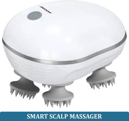 MildCares Electric Smart Scalp Massager 4 Rotating Nodes For Hair Growth | White Pack of 1