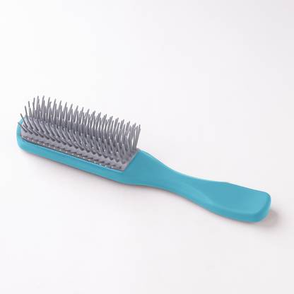 UMAI Flat Hair Brush with Strong & Flexible Bristles, 9-Row Curl Defining Brush