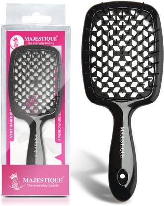 MAJESTIQUE Detangling brush Ultra-Soft Tipped Nylon - For Curly, Straight Detangler Brush