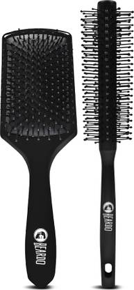 BEARDO Detangling & Roller Hair Brush Curls, Smoothening, Frizz Control, Shine, Paddle