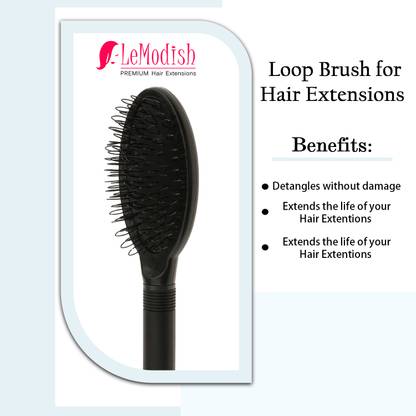 LeModish Professional Loop Brush for Hair Extensions – Human & Synthetic Hair