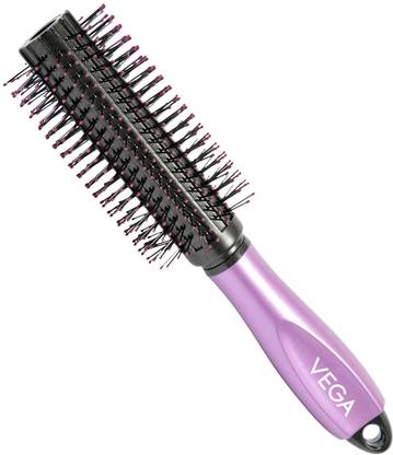 VEGA Round Hair Brush (India's No.1 Hair Brush Brand) With Cleaning Comb E18-RB