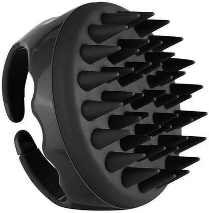 VALKYRIE Scalp Massager Shampoo Brush with Soft Silicon Bristles For Men & Women | Black
