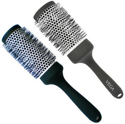 VEGA Hot Curl Brush (Large) - H2-PRL With Hot Curl Brush (Medium) - H2-PRM